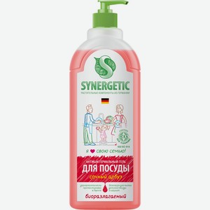 Средство для мытья посуды SYNERGETIC и детских игрушек биоразлагаемое с ароматом Арбуза, Россия, 1 л