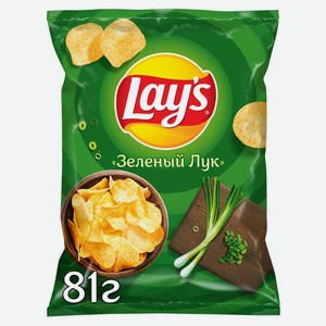 Чипсы картофельные Lay s Зеленый лук, 81 г