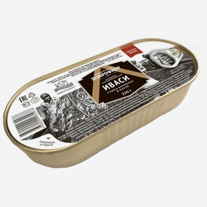 Сардина Доброфлот Иваси Тихоокеанская копченая в масле, 210 г