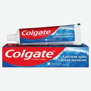 Зубная паста Colgate Крепкие зубы дыхание для укрепления эмали и защиты от кариеса, 100 мл