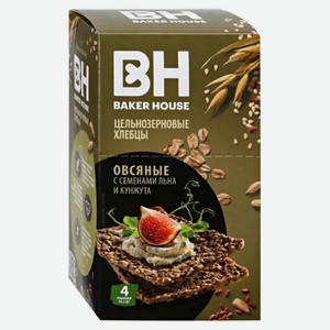 Хлебцы Baker House Скандинавские овсяные цельнозерновые, 180г