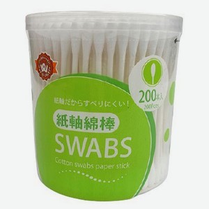 Ватные палочки Watts с бумажным стержнем, 200 шт