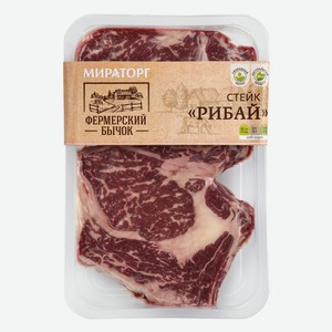 Стейк Мираторг Рибай скин из говядины охлажденный, 500г Россия