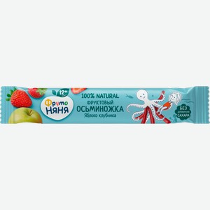 Десерт ФрутоНяня фруктовые кусочки из Яблок и Клубники 16г