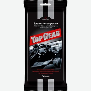 Салфетки влажные Top Gear для ухода за интерьером автомобиля 30шт